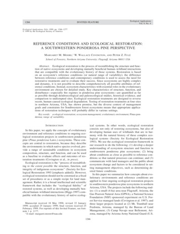 Reference Conditions And Ecological Restoration