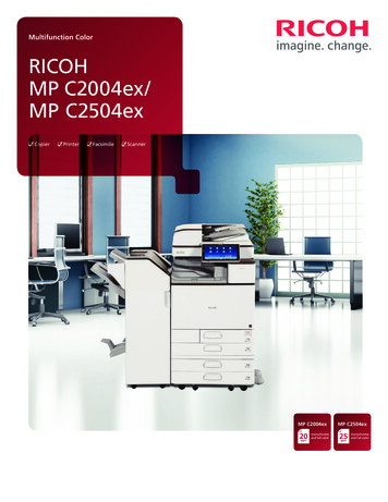 Multifunction Color RICOH MP C2004ex/ MP C2504ex - Copier Catalog