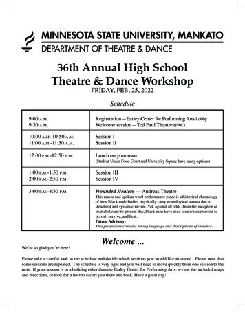 36th Annual High School Theatre & Dance Workshop