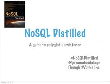 NoSQL Distilled - GOTOpia
