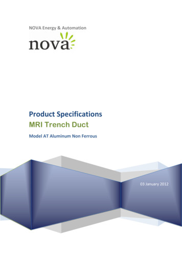 Nova MRI Trench Duct Specification