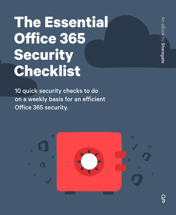 The Essential O Ice 365 Security Sharegate Checklist