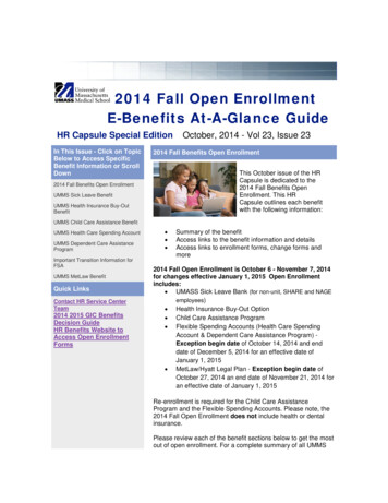 2014 Fall Open Enrollment E-Benefits At-A-Glance Guide