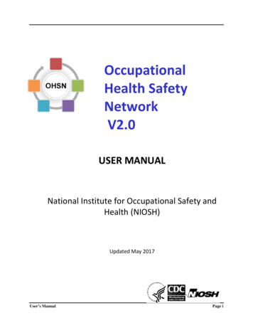 Occupational Health Safety Network V2 - Cdc.gov