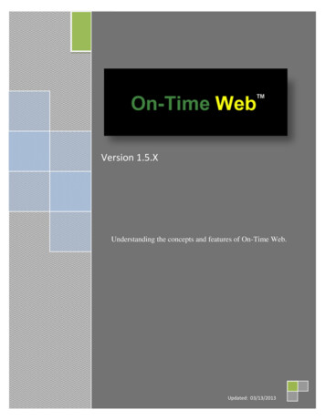 Version 1.5 - On-Time Web
