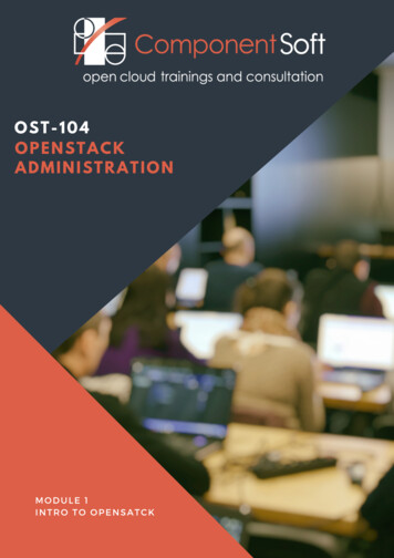 OST-104 OPENSTACK ADMINISTRATION - Component Soft