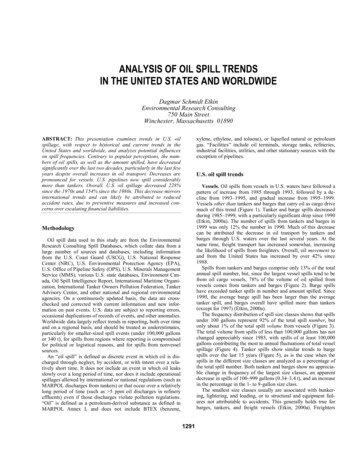 Analysis Of Oil Spill Trends In The United States And Worldwide