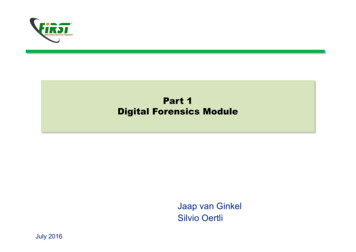 Part 1 Digital Forensics Module - FIRST