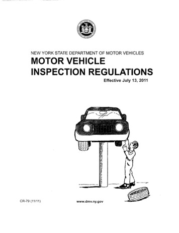 New York State Department Of Motor Vehicles Motor Vehicle Inspection .