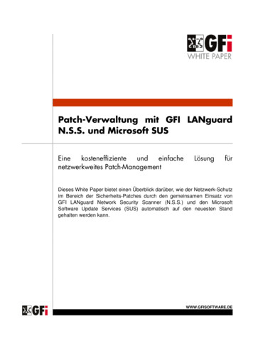 Patch-Verwaltung Mit GFI LANguard N.S.S. Und Microsoft SUS