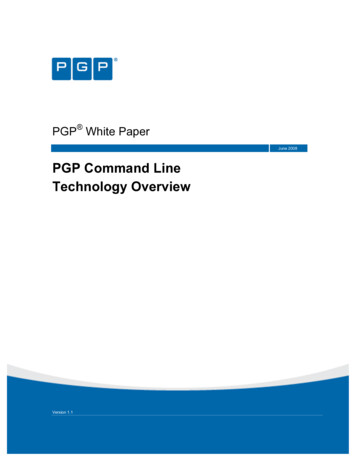 June 2008 PGP Command Line Technology Overview