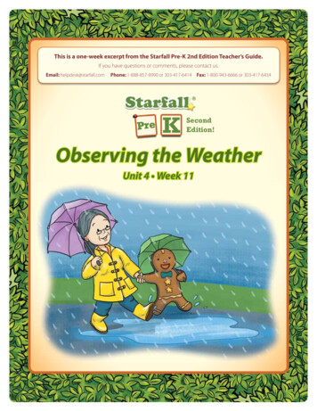 Second Edition! OObserving The Weatherbserving The Weather - Starfall