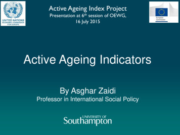 Active Ageing Indicators - DISD