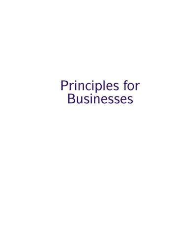 Principles For Businesses - FCA