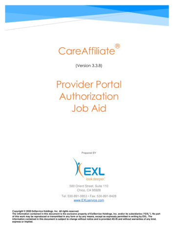 Provider Portal Authorization Job Aid - Bright Health Plan