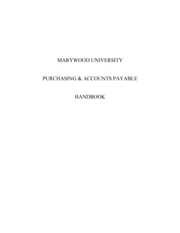 Marywood University Purchasing & Accounts Payable Handbook