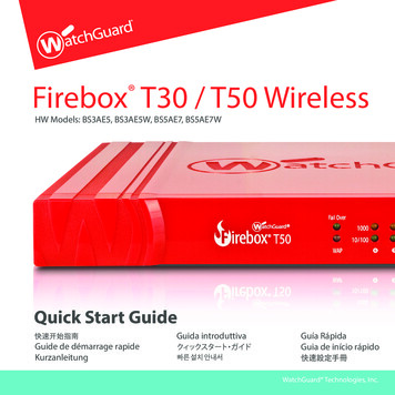 Firebox T30 / T50 Wireless - WatchGuard