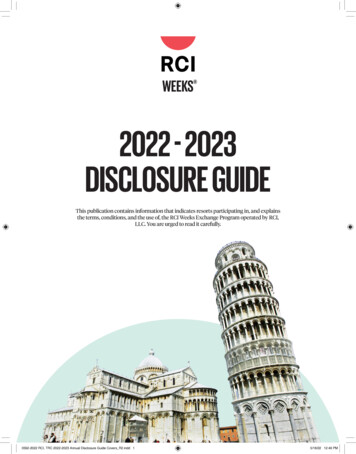 2022 - 2023 Disclosure Guide - Rci