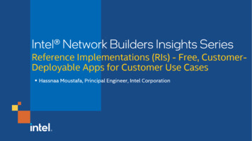 Intel Network Builders Insights Series Intel Confidential