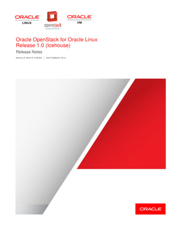 Oracle OpenStack For Oracle Linux Release 1.0 (Icehouse)