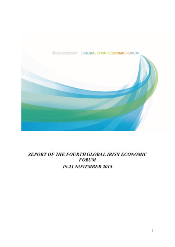 Report Of The Fourth Global Irish Economic Forum 19-21 November 2015 - Dfa
