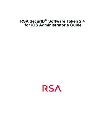 RSA SecurID Software Token 2.4 For IOS Administrator's Guide