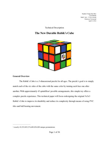 The New Durable Rubik's Cube - Indiana University Bloomington