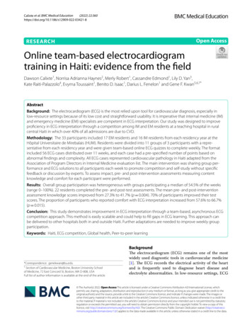 Online Team-based Electrocardiogram Training In Haiti: Evidence From .