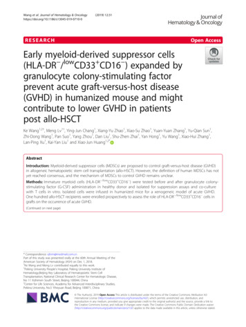 RESEARCH Open Access Early Myeloid-derived Suppressor Cells