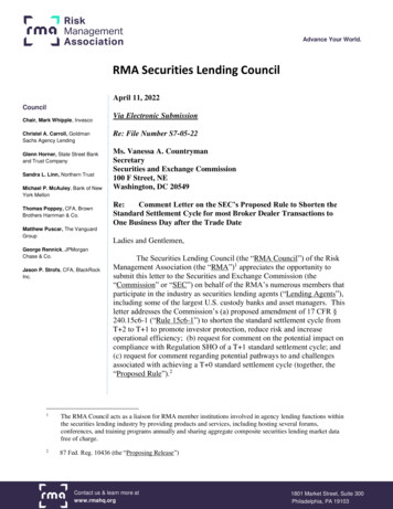 RMA Securities Lending