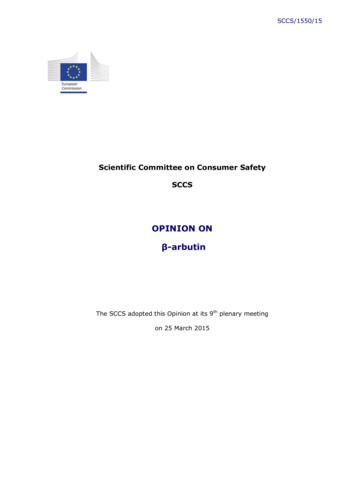 Opinion Of The Scientific Committee On Consumer Safety On O-aminophenol .