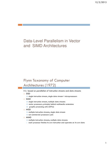 Data-Level Parallelism In Vector And SIMD Architectures - Unict