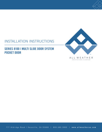 INSTALLATION INSTRUCTIONS - All Weather Architectural Aluminum