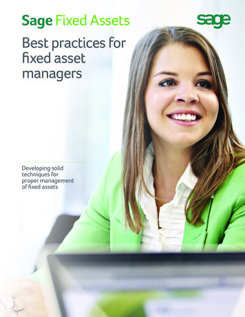 Best Practices For Fixed Asset Managers - Sagesaleslogix 