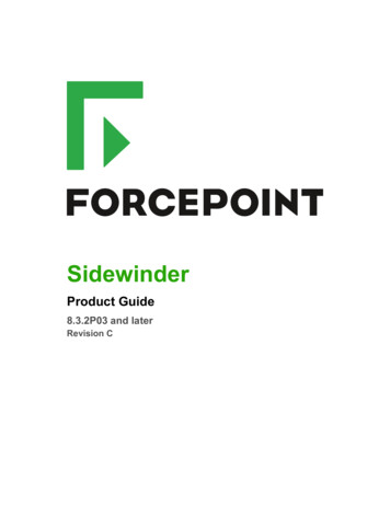 Forcepoint Sidewinder 8.3.2P03 And Later Product Guide - Websense