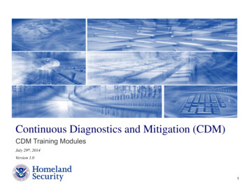 Continuous Diagnostics And Mitigation (CDM) - CISA