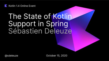 The State Of Kotlin Support In Spring - JetBrains
