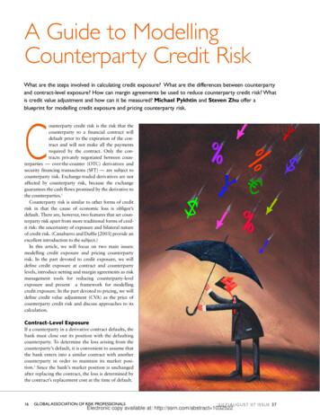 A Guide To Modelling Counterparty Credit Risk - MH Derivatives