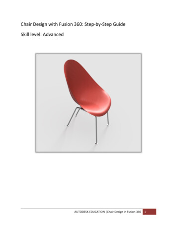 Chair Design With Fusion 360: Step-by-Step Guide Skill Level: Advanced