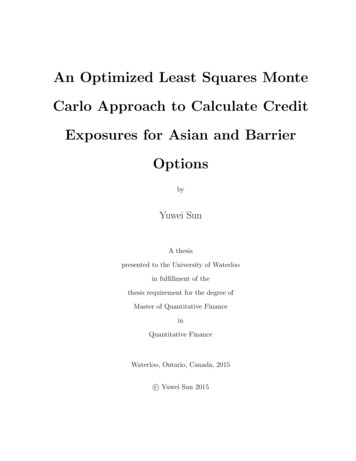 An Optimized Least Squares Monte Carlo Approach To Calculate Credit .