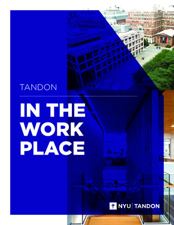 TANDON IN THE WORK PLACE - Engineering.nyu.edu