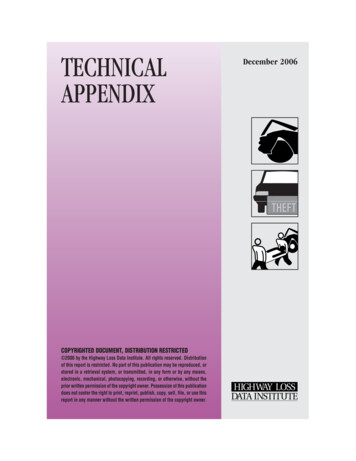 TECHNICAL December 2006 APPENDIX - Insurance Institute For Highway Safety