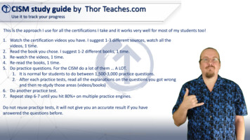 CISM Study Guide By Thor Teaches