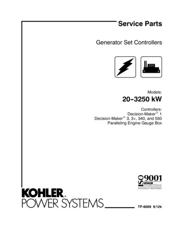 Generator Set Controllers - Kohler Power
