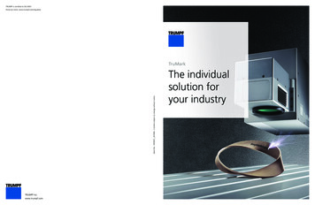 TruMark The Individual Solution For Your Industry - TRUMPF SE