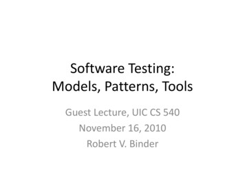 Software Testing: Models, Patterns, Tools - Robert V. Binder