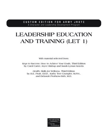 LEADERSHIP EDUCATION AND TRAINING (LET 1) - FCHS Army JROTC
