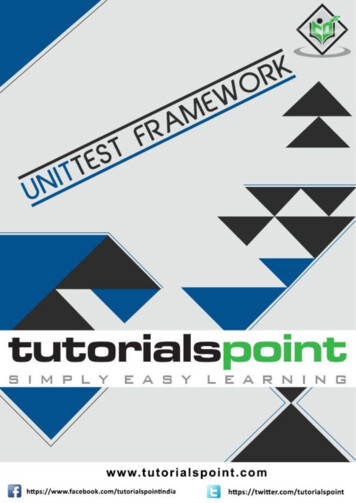 UnitTest Framework - Tutorialspoint 