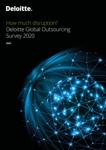 How Much Disruption? Deloitte Global Outsourcing Survey 2020