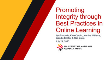 Promoting Integrity Through Best Practices In Online Learning